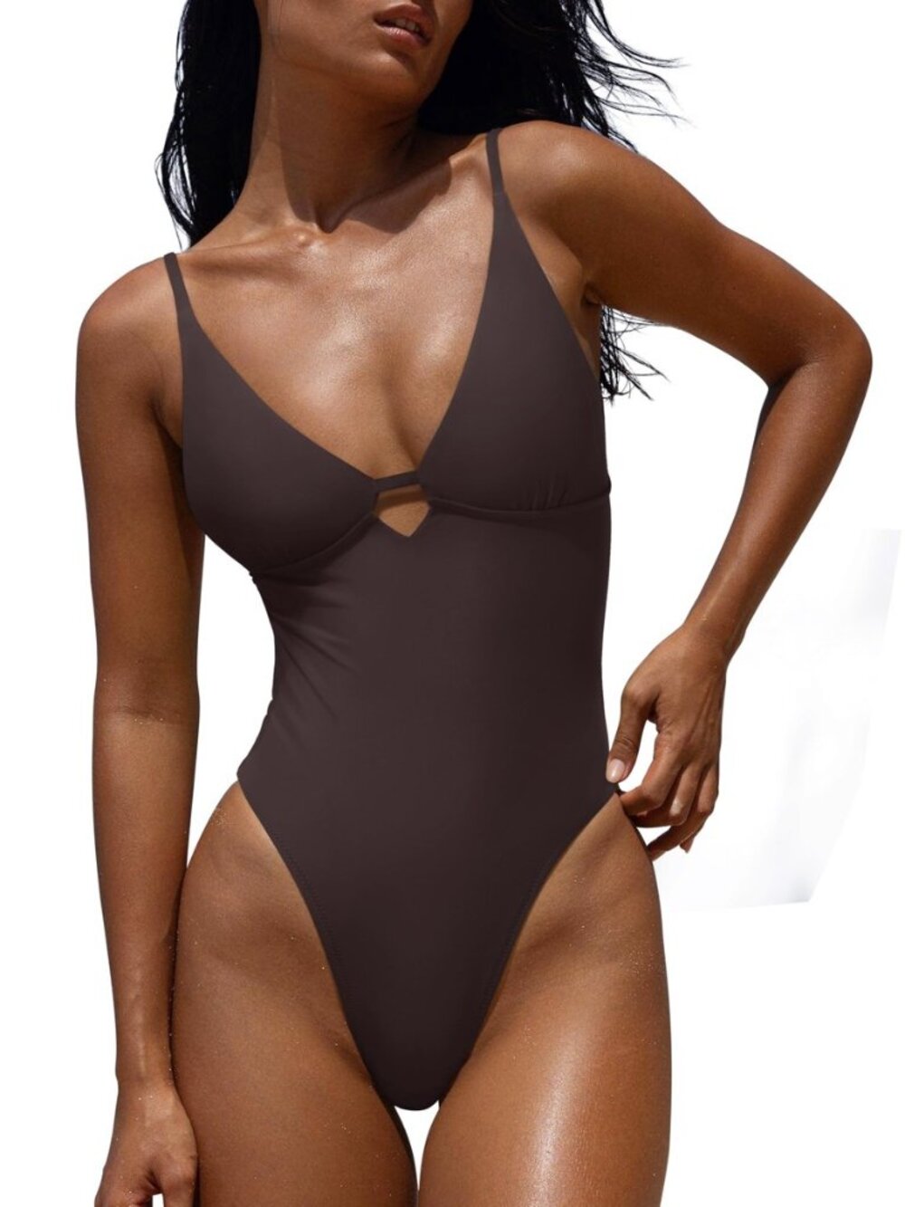Womens One Piece Swimsuits Sexy V Neck Padded Bathing Suit